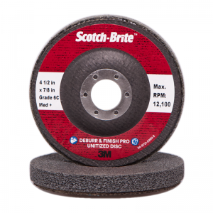 Зачисний круг 3М™ Scotch-Brite™ Deburr and Finish Pro, 2S FIN, 8C CRS, 6C MED+, 115х22мм, 77200, 77235, 77122