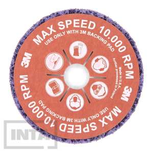 Круг зачисний 3М™ Scotch-Brite™ XT-DB 115х22мм, фіолетовий на фібровій основі, 05816