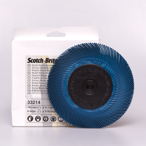 Полімерний круг 3М™ Scotch-Brite™ Bristle BB-ZB, P400, 150х12мм, синій, 33214, 33058