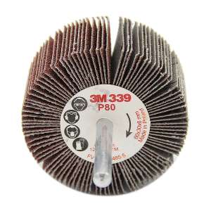 Лепестковый круг (щетка) 3М™ 339SM, P80, 60х30мм, шпиндель 6мм, 64509