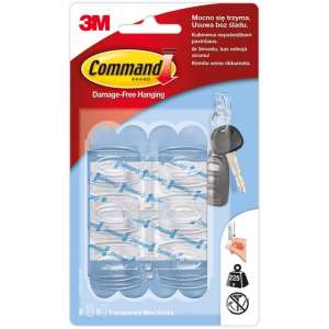 Крючок для ключей Command™, прозрачный 17006 CLR