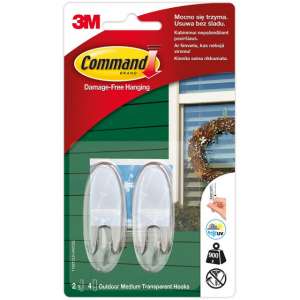 Прозрачный уличный крючок Command™ 17091 CLR