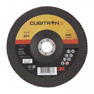 Торцевой конический лепестковый круг 3М™ Cubitron™II 969F, P40, 180x22мм, 51474