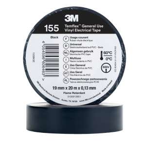 Изолента 3М™ Temflex™ 155, черная, 20 м