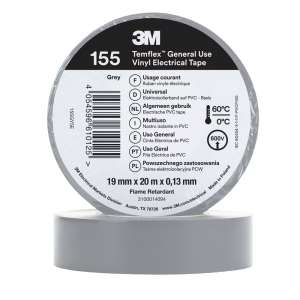 Изолента 3М™ Temflex™ 155, серая, 20 м