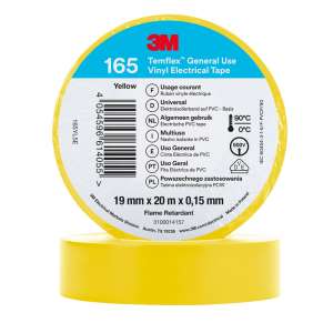 Изолента 3М™ Temflex™ 165, желтая, 20 м