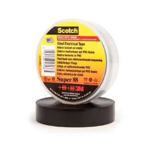 Scotch™ Super 88 Профессиональная изолента ПВХ, рулон 19 мм × 20 м × 0,22 мм